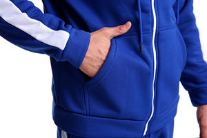 New fashionable 100%Cotton Sweat suits printed Side Stripe Fashion 2 Piece Jogger Set Customized logo for <b>Men</b> Tracksuit - Product Image 5