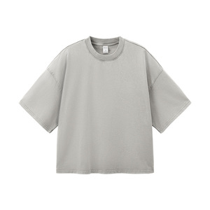 Camisetas Premium Vintage Negras Lavadas para <span class=keywords><strong>Hombre</strong></span>, Estilo Desgastado, Corte Holgado, Lisas, de Tela Gruesa, Estilo Urbano, Directo de Fábrica - Product Image 5