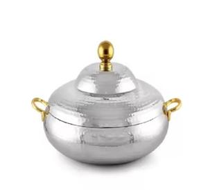 Marmite de cuisine avec couvercle en verre Casserole argentée transparente de 5 litres à induction marmite à pâtes grande taille en usine - Product Image 5