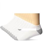 Chaussettes habillées basses en coton rembourrées pour hommes, lot de 10, anti-bactériennes, séchage rapide, automne, importées, lavables en machine, Bangladesh