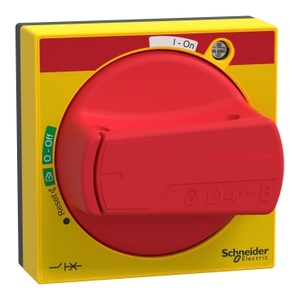Interruttori Rotativi SCHNEIDER ELECTRIC GVAPR65 per TeSys Deca Frame 2/3, Maniglia Rossa Senza Indicazione di Interruzione, IP65 - Product Image 1
