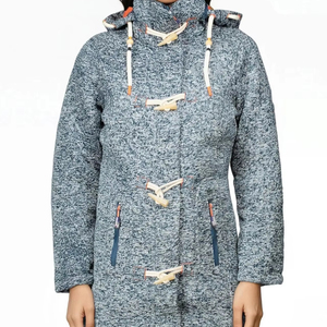 Chaqueta de Forro Polar Cálida y Suave con Capucha y Bolsillos con Cremallera para Mujer, la Mejor Calidad, Transpirable, Ajuste Holgado, Ropa de Invierno - Product Image 1