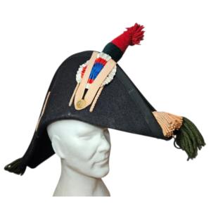 Napoleon หมวกไหมพรมฝรั่งเศสสำหรับผู้ชาย, หมวกคอสเพลย์ขนสัตว์สีดำสำหรับผู้ใหญ่หมวกลูกไม้สีเงินหมวก4th และ60th - Product Image 5