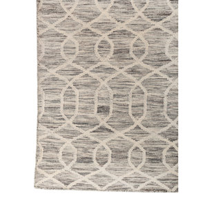 Indusbar Blue Flat Weaves <b>Wool</b> Kilim Rug Handmade Abstract Rectangle Design for Living Room or Home Floor-Model Dwrm-125 - Product Image 4