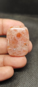 Pierre précieuse naturelle en pierre de soleil orange, cabochon poli, forme mixte, sans traitement, haute qualité, pour la fabrication de pendentifs - Product Image 4