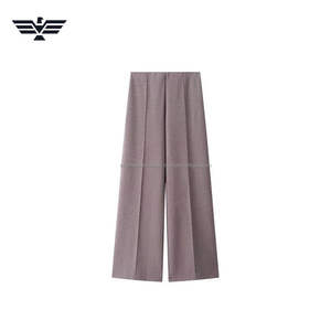 Pantalones Anchos de Cintura Alta Elástica para Mujer, Premium |   Pantalones de Corte Regular |   Ropa Casual y de Oficina - Product Image 5