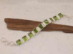 Peridot Gemstone Tennis <b>Bracelet</b> 925 Sterling <b>Silver</b> 18K Gold Plated Luxury <b>Charm</b> Jewelry GIA Certified August Birthstone Gift - Product Image 6