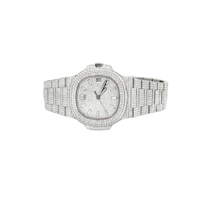 Movimiento mecánico de lujo moderno, banda de cristal de acero inoxidable, reloj de moda antiguo Unisex, sin resistencia al agua - Product Image 4