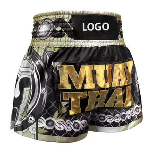 100% Polyester Muay Thai Court Unisexe Vente Chaude Sportswear Sublimation Impression MMA Kick Boxing Compression Court Logo Personnalisé - Product Image 1