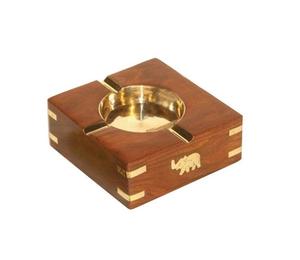 Cendrier nautique vintage en bois et laiton poli pour les bateaux classiques et l'affichage des objets de collection maritimes dans les salons - Product Image 3