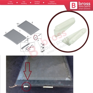 BSR29 2 Piezas Deslizador de Cortina de Techo Solar, Piezas de Techo Interior Suspendido Trasero para 3 E91 5 E61 X3 E83 X5 E53 E70 Cullinan RR31 54137155683 - Product Image 5