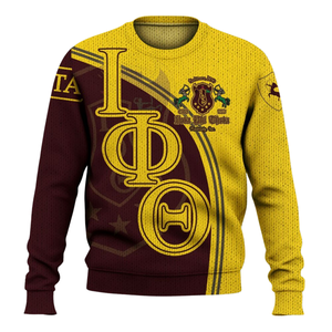 Iota Phi Theta 1963 suéter griego Chenille letra acrílico tejido pulóver fraternidad ropa invierno ropa griega - Product Image 3