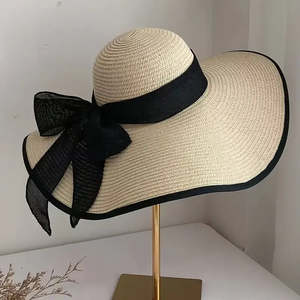 Seabreeze Oversized Floppy <b>Straw</b> <b>Hat</b> Wide Brim Beach Sombrero with Printed Lace Accessory <b>Summer</b> Paper <b>Straw</b> <b>Hat</b> - Product Image 5