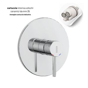 Miscelatore doccia a parete monocomando M RUBINETTERIA Serie Jazz, cromato lucido, installazione a 1 via, rubinetteria doccia integrata per vasca - Product Image 2