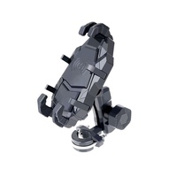 Support de téléphone pour moto avec chargeur sans fil 15W, anti-vibration, antivol, fixation sur guidon et rétroviseur