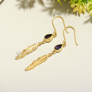 Wholesale Price Fashion Jewelry Natural Purple Amethyst Gemstone Solid 925 <b>Sterling</b> <b>Silver</b> Hook <b>Earrings</b> Accessory for <b>Women</b> - Product Image 2