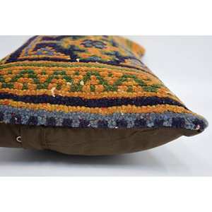 Multicolor Vintage Floral Kantha Patchwork Wool <b>Pillow</b> 12x20 Inches Soft Fabric for Home or <b>Sofa</b> Use - Product Image 5