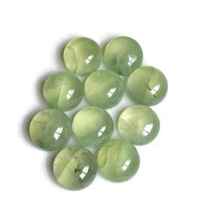 Cabujones redondos de Prehnita Natural 100% de calidad superior, joyería genuina suelta, gemas y piedras a precios al por mayor, OEM a granel - Product Image 1