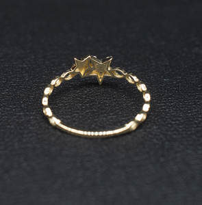 Bijoux exceptionnels pour les femmes bague de mode avec 925 bijoux uniques en argent sterling plaqué or Design Stare tendance - Product Image 3