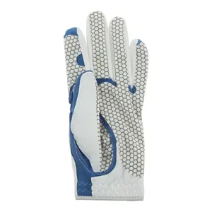 Gants de golf en cuir de cabretta de peau de mouton avec design imprimé personnalisé, pour droitier, logo personnalisé, cuir véritable, légers, fermeture à glissière. - Product Image 4
