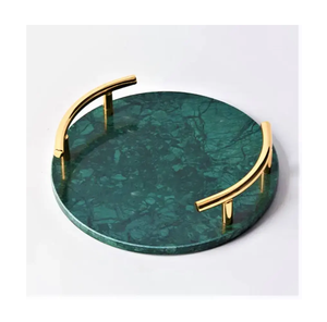 Plateau de service en fer fait main de luxe, écologique, forme et taille personnalisées, poignée en métal, plat durable, vaisselle, cuisine, maison, fête - Product Image 5