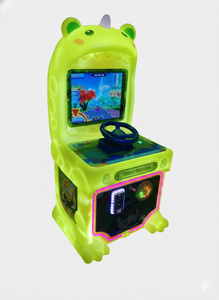 Máquina de Videojuegos Arcade de Carreras Operada con Monedas, FEZA, Interfaz en Inglés, Luces Intermitentes, Control con Volante - Product Image 1