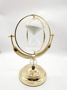 Sablier en métal de qualité supérieure avec verre transparent, sable, chronométrage précis, décoration moderne minimaliste pour la maison - Product Image 5