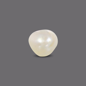 Perle de Basra 2,41 carats, perle d'eau douce naturelle blanche pour bijoux ou fabrication de bijoux, trou personnalisable - Product Image 2
