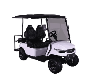Carrito de golf eléctrico de lujo asequible de 4 plazas con batería de largo alcance, asientos de cuero premium y conducción silenciosa, el mejor profesional. - Product Image 1