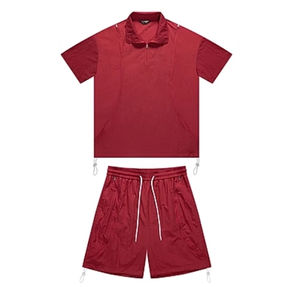 ชุดวอร์มสองชิ้นสำหรับเล่นกีฬาสำหรับผู้ใหญ่กางเกงขาสั้นสำหรับฤดูร้อนน้ำหนักเบาสามารถออกแบบโลโก้ได้ตามที่ต้องการ - Product Image 3