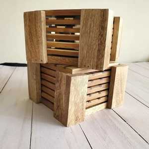Hình Dạng Tùy Chỉnh Đế Lót Ly Bằng Gỗ Vuông Chén Trà Coaster Cho Nhà Hàng Khách Sạn Nhà Sử Dụng Bán Buôn Giá Thủ Công Tại Ấn Độ - Product Image 1