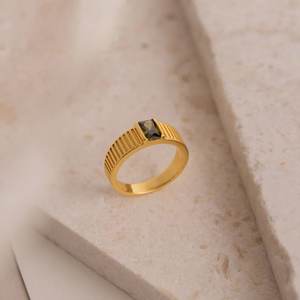 Bague de mariage en pierre de tourmaline créée en laboratoire, argent sterling 925 massif, plaqué or 18 carats, design classique, pour femmes, vente en gros - Product Image 6