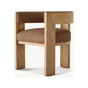 Silla de comedor de madera maciza de lujo con cojín - Product Image 2