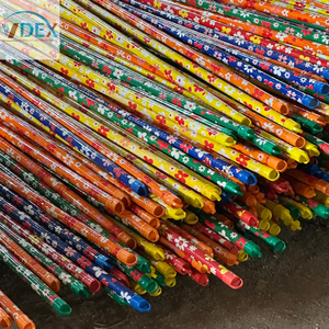 สินค้าขายดีไม้ถูพื้นไม้กวาดด้ายอิตาลีและที่โกยผงดอกไม้สีสันสดใสไม้กวาดไม้เคลือบพีวีซี - Product Image 5