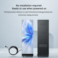 Écran d'affichage numérique LED autoportant ultra-mince, étanche, haute luminosité, à économie d'énergie, pour publicité intérieure en magasin