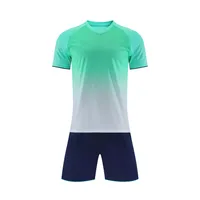 Venta al por mayor 100% poliéster sublimación camisetas de fútbol personalizado transpirable uniformes de fútbol conjunto con logotipo
