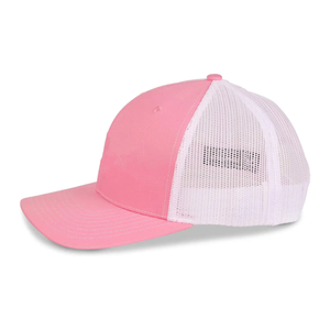 หมวกแก๊ปทรงทรัคเกอร์ 6 แผง สีชมพูอ่อนและสีขาว แบบสองสี  สำหรับงานซับลิเมชั่น  ปักลายได้  สายปรับได้  สำหรับทุกเพศ - Product Image 6