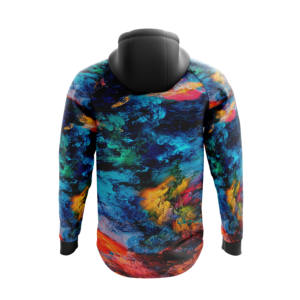 Sweat-shirts à capuche bleus, échantillon gratuit, 100% coton, épais, en molleton français, poids lourd, impression personnalisée du logo, sweat-shirts pour hommes - Product Image 2