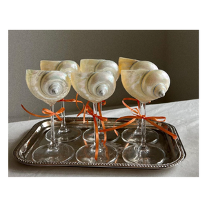 Seashell <b>Glasses</b> Vietnam Artistic Natural Shell Glassware for Coastal Theme Home Interiors and Souvenir Export from Vietnam - Product Image 6