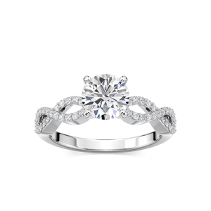 Anillo de diamante cultivado en laboratorio de corte brillante redondo de 2,00 quilates en anillo de bodas de oro sólido de 14K Anillo de compromiso para mujer al mejor precio - Product Image 1