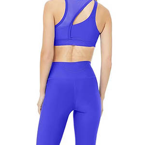 Conjunto profesional OEM de Yoga de talla grande para mujer transpirable de secado rápido con cintura elástica patrón sólido - Product Image 6