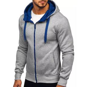 Jersey de hombre de lana de algodón 100% de peso pesado personalizado con capucha de manga larga de alta calidad con cremallera de invierno con antiarrugas personalizado - Product Image 1