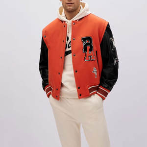 Chaqueta con logotipo personalizado de secado rápido para hombre, chaqueta con letras y botones frontales completos, chaqueta con letras para hombre a precio bajo - Product Image 1