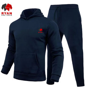 Chándal de moda con mangas completas, precio al por mayor, chándal con logotipo desgastado de lana de algodón suave - Product Image 4