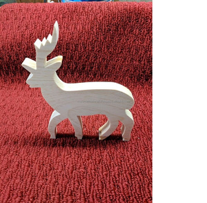 กวางเรนเดียร์แมวไม้พร้อมสำหรับคุณในการวาดหรือตกแต่งที่ดีสำหรับงานฝีมือที่เครื่องประดับวันเกิดของเด็ก - Product Image 5