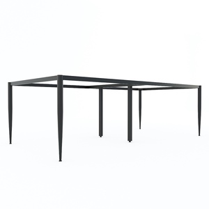 Système CONE II HCCN015, pieds de table en acier robuste pour table de style industriel pour 4 personnes, meubles de salle à manger et de bureau, 240x120cm - Product Image 2