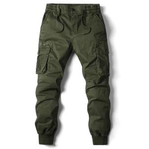 Pantalones Cargo de Lona para Hombre con Logotipo Personalizado, Diseño de Bolsillos Múltiples, Transpirables, Resistentes al Viento, Ajuste Holgado para Gimnasio al Aire Libre y Uso Casual - Product Image 1