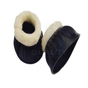 Adjustable <b>Horse</b> Bell <b>Boots</b> for Training and Jumping Lightweight Neoprene Bell <b>Boots</b> Hoof Protection - Product Image 1