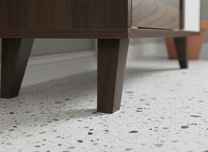 Mueble Zapatero Moderno y Elegante para Sala de Estar, 2 Puertas, 5 Niveles, 15 Pares, Modelo para Adultos SC405, Color Nogal Columbia Blanco, Hecho en Malasia - Product Image 5