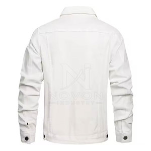 Chaqueta de Mezclilla para Hombre, 100% Algodón, Invierno, Casual, Moda, Manga Larga, Cierre de Botones, Transpirable, Ligera, Proveedor Mayorista - Product Image 2